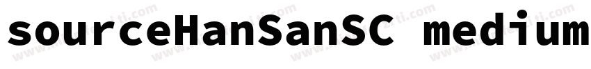 sourceHanSanSC medium字体转换